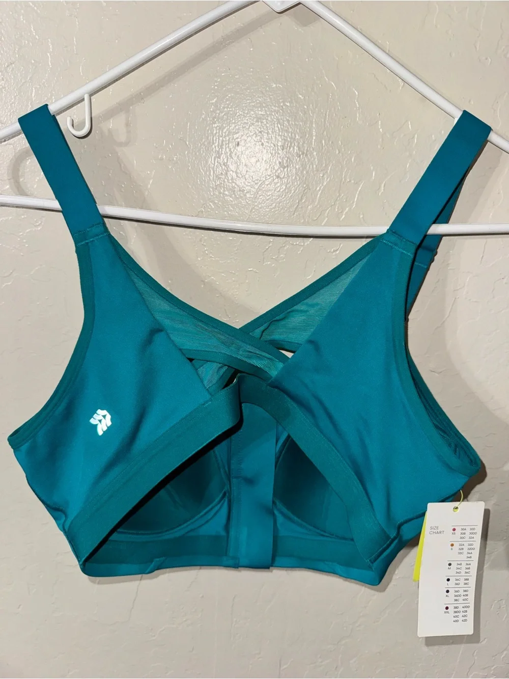 Target Teal Front-Zip High-Support Sports Bra